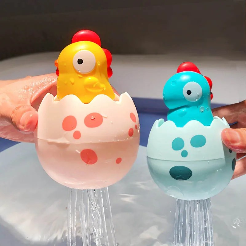 

Dinosaur Eggshells Baby Bath Toy Cartoon Cute Rain Spray Eggs Baby Children Bathroom Water Play Shower For Boys And Girls