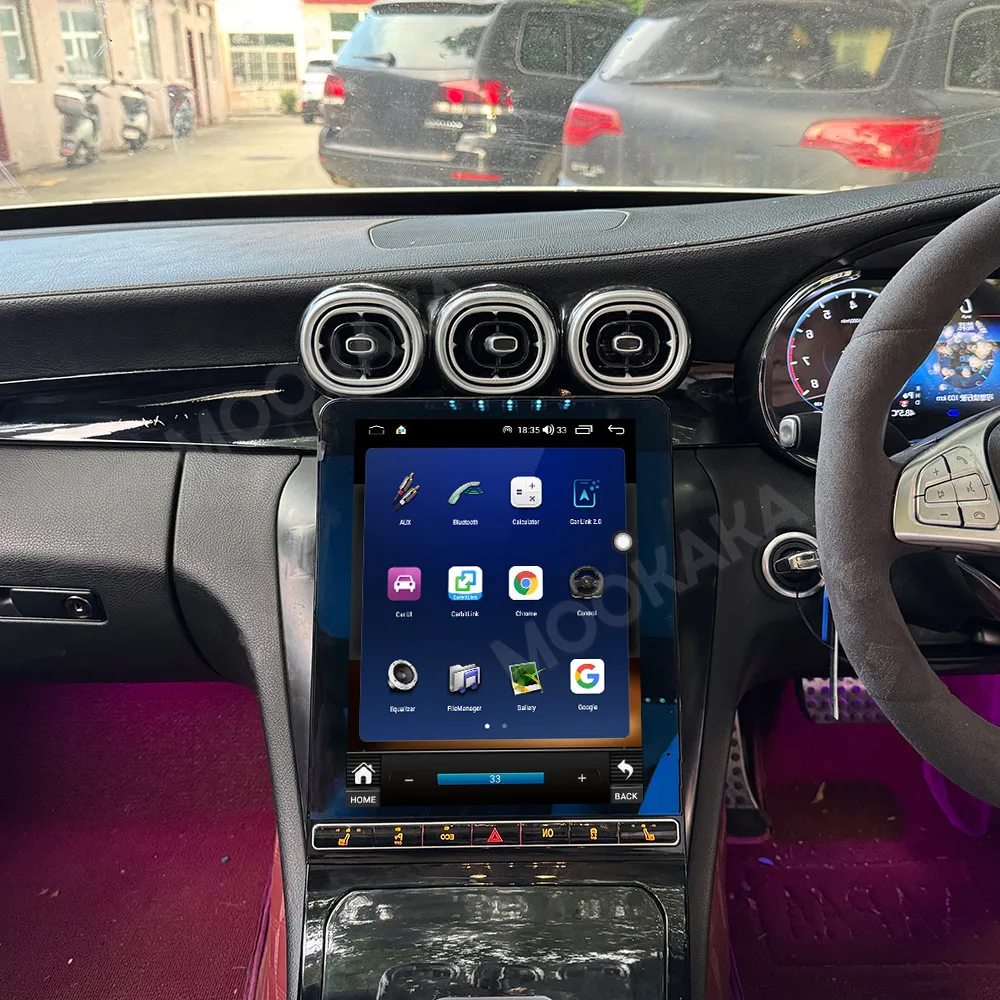 Вертикальный экран для Mercedes Benz C Class W205 GLC X253 2015-2022 NTG5 5.5 6.0 Автомобильный GPS-навигатор Мультимедийный плеер Android 15