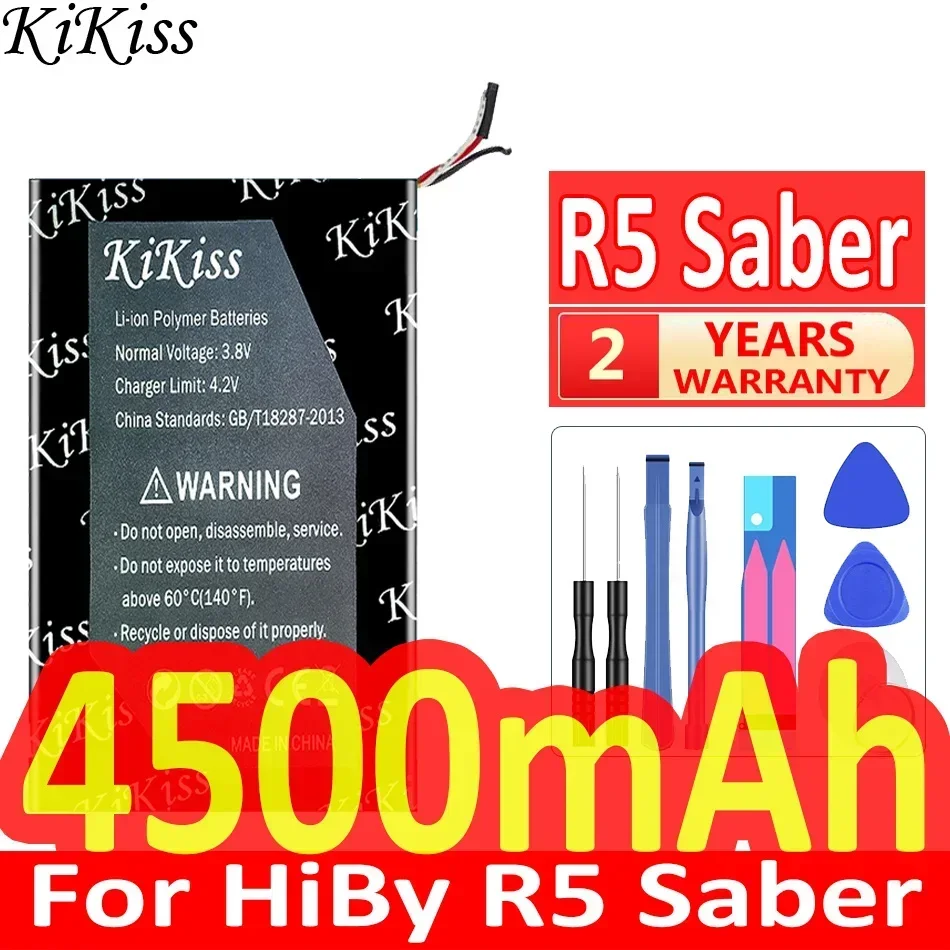 Batería potente KiKiss de 2300mAh/4500mAh para HiBy R5 Saber R3 Pro