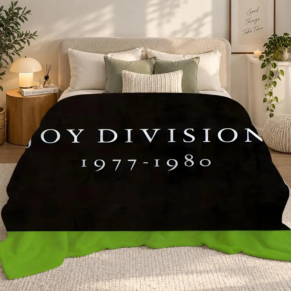 J-Joy DivisionS Rock band Throw 240g flannel blanket, suitable for sofas, beds, offices, exquisite gift blankets