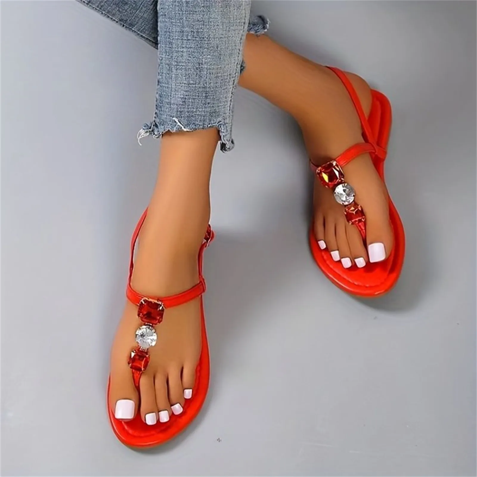 

Women'S Beach Sandals Hollow Casual Slippers Flat Arch Support Sandals Women Women's Wide Sandals Crystal Sandals for Women Flat