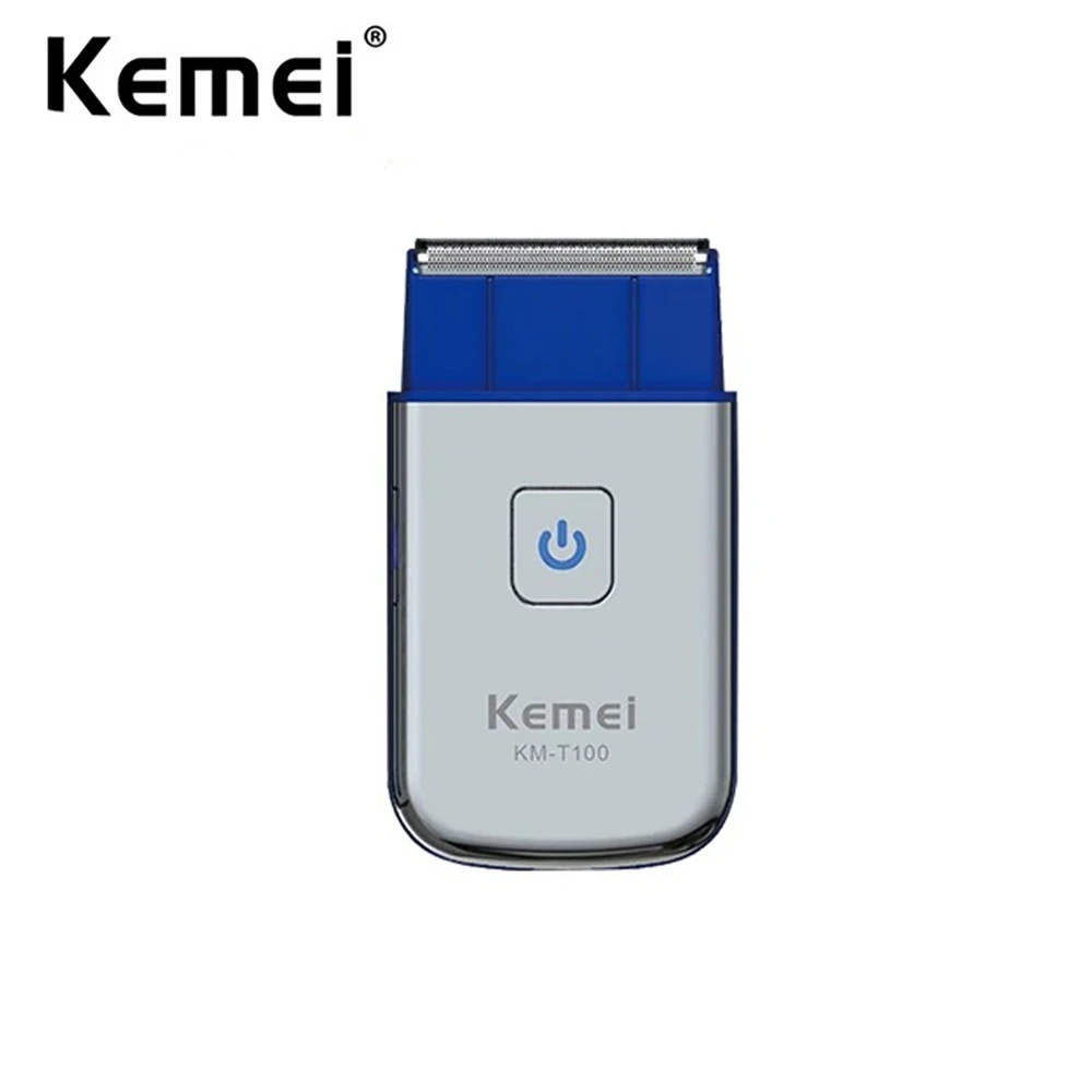 Kemei Electric Mini Reciprocating Razor Men Mobile Portable Electric Cordless Shaver Rechargeable Single Blade Shaving Machine