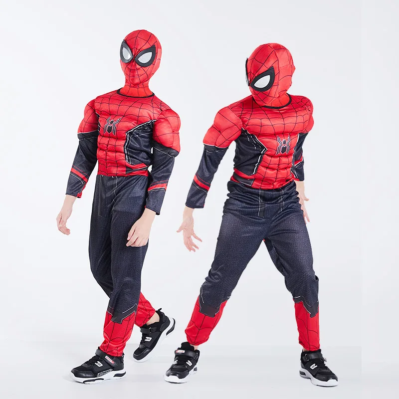 زي سبايدرمان تنكري للأطفال ، بذلة سباحة خارقة ، ملابس عضلات ، كرنفال الهالوين ، حفلة عيد الأطفال ، ملابس أولاد ، جديد