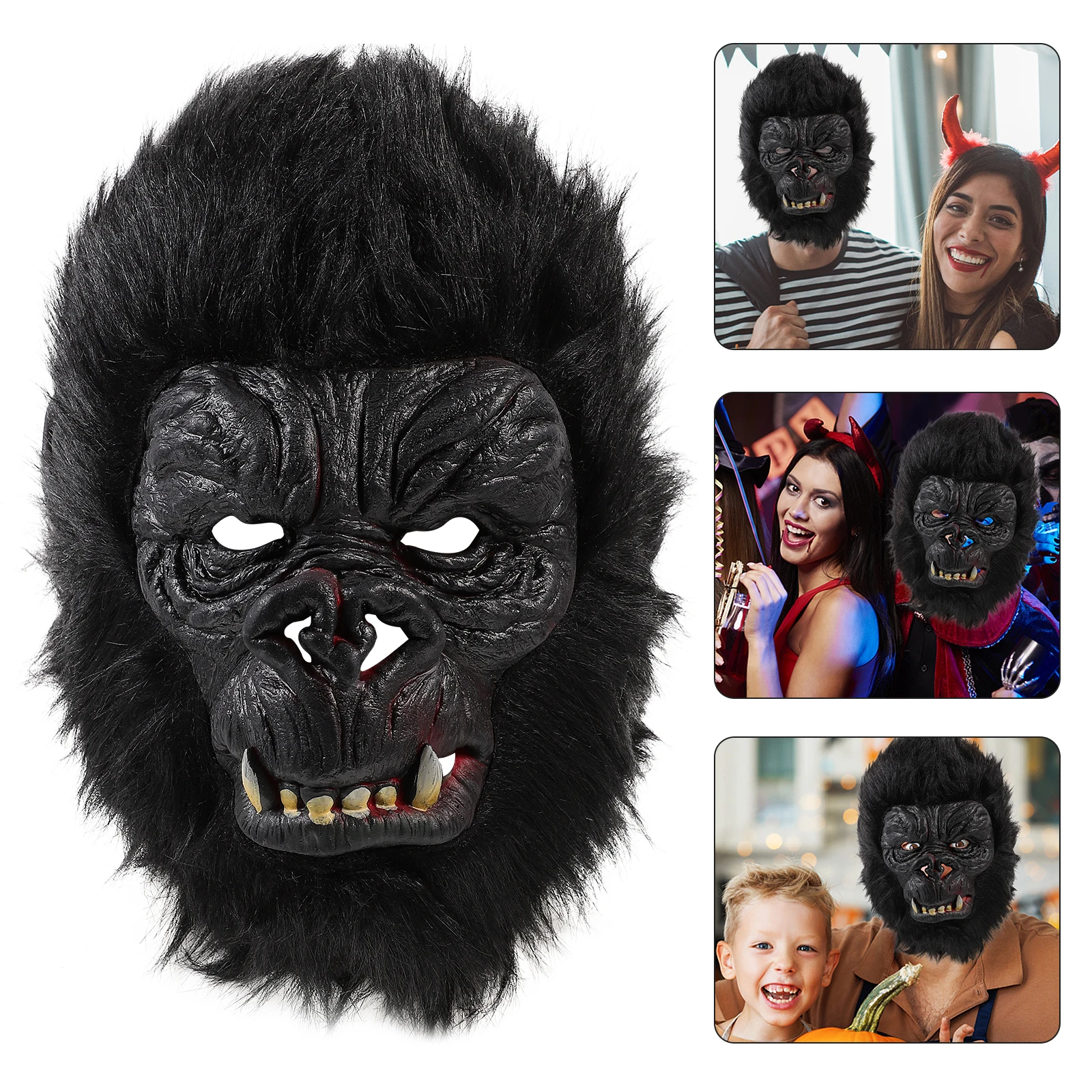 

1pc Gorilla For Carnival Halloween Animal Headgear Costume Props Unique Photo Party Carnival Supplies