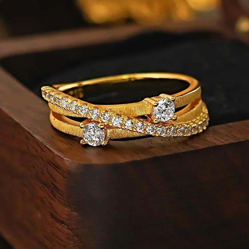 

925 silver ring with starry dots, white on the hand, vintage French, light luxury, index finger ring, versatile temperament