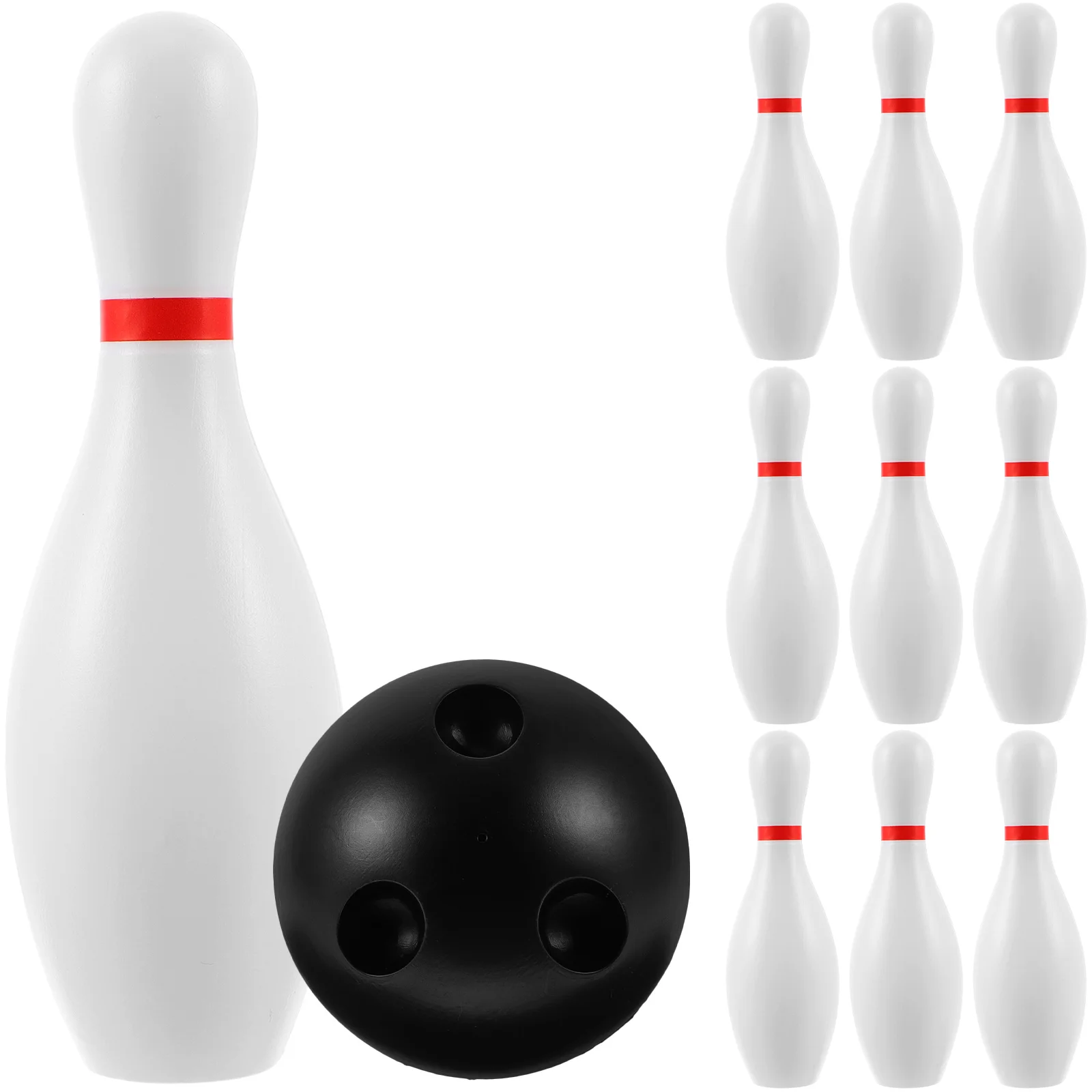 

Plasitc Bowling Play Set Fun Indoor Outdoor Bowling Games Parent Interactive for Home School (White)