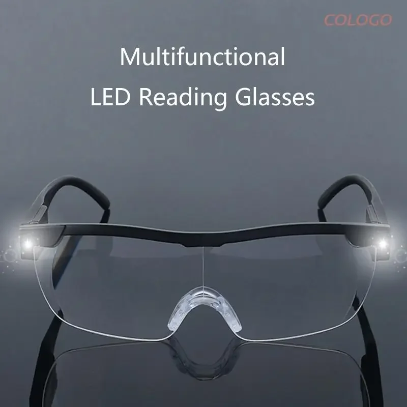 Fashion Design Reading Glasses with Light Glasses with Light Led Magnifier Eyeglasses Nighttime Reader Frame