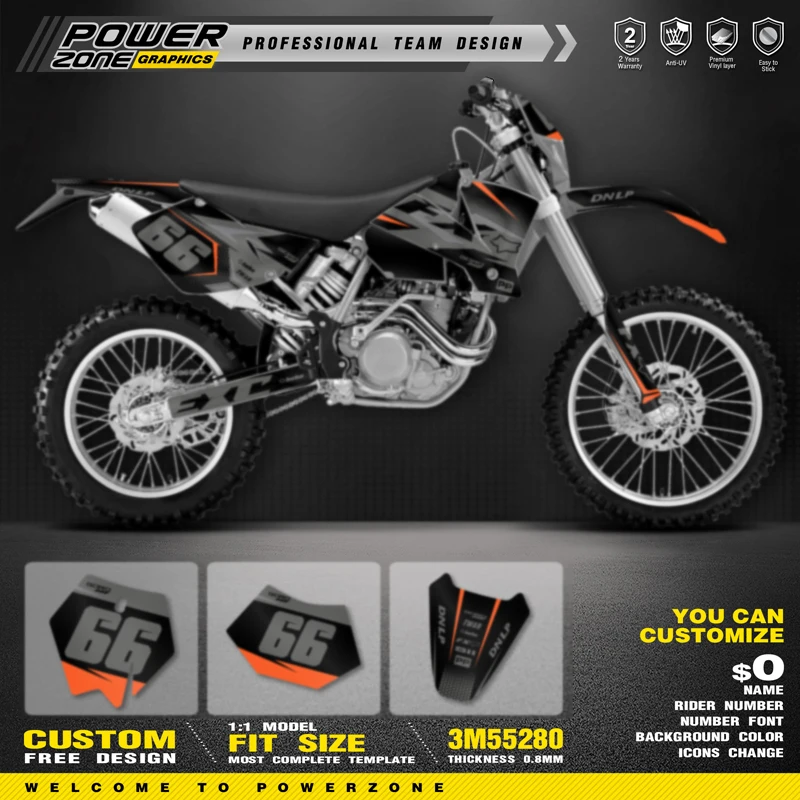 

Набор наклеек PowerZone для KTM SX SXF MX 2003 EXC XCW Enduro 125-500cc 02