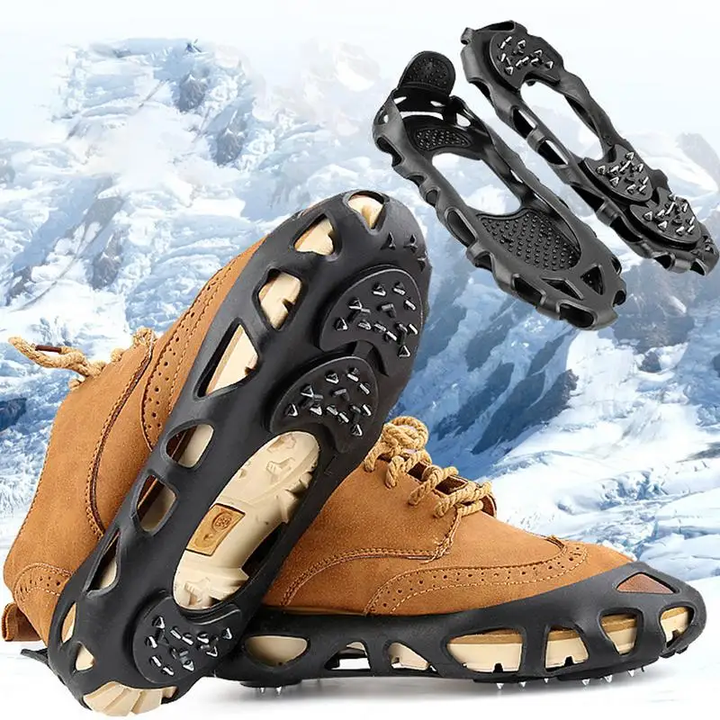 Ice Cleats Crampons Snow Cleats Shoe Spikes For Snow And Ice With 30 Alloy Studs Shoe Spikes Grips Traction Outdoor Roofing