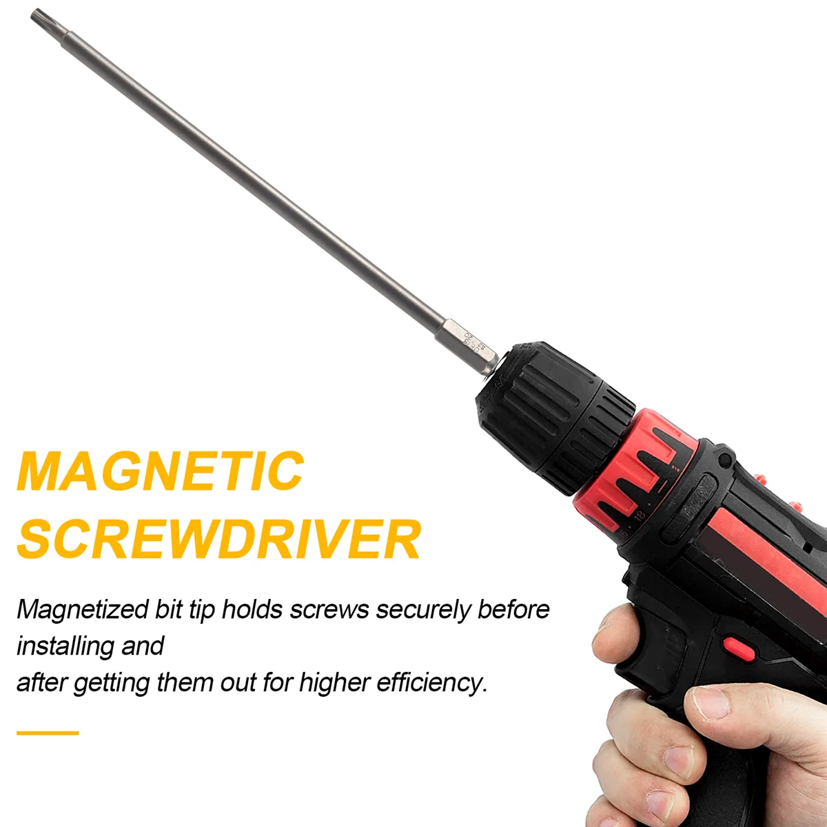 1/4-inch Shank T20 Magnetic Torx Security Screwdriver Bit 150mm Long