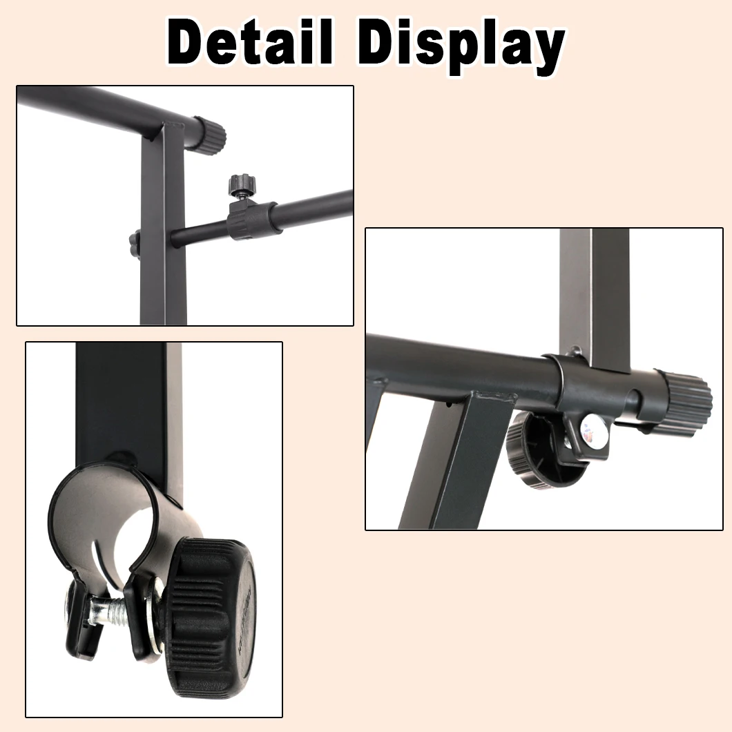 1-teiliger zweistufiger Tastaturständer, Verlängerungsadapter für Tastaturstützen mit einstellbarer Breite, universeller Eisen-Verlängerungsständer