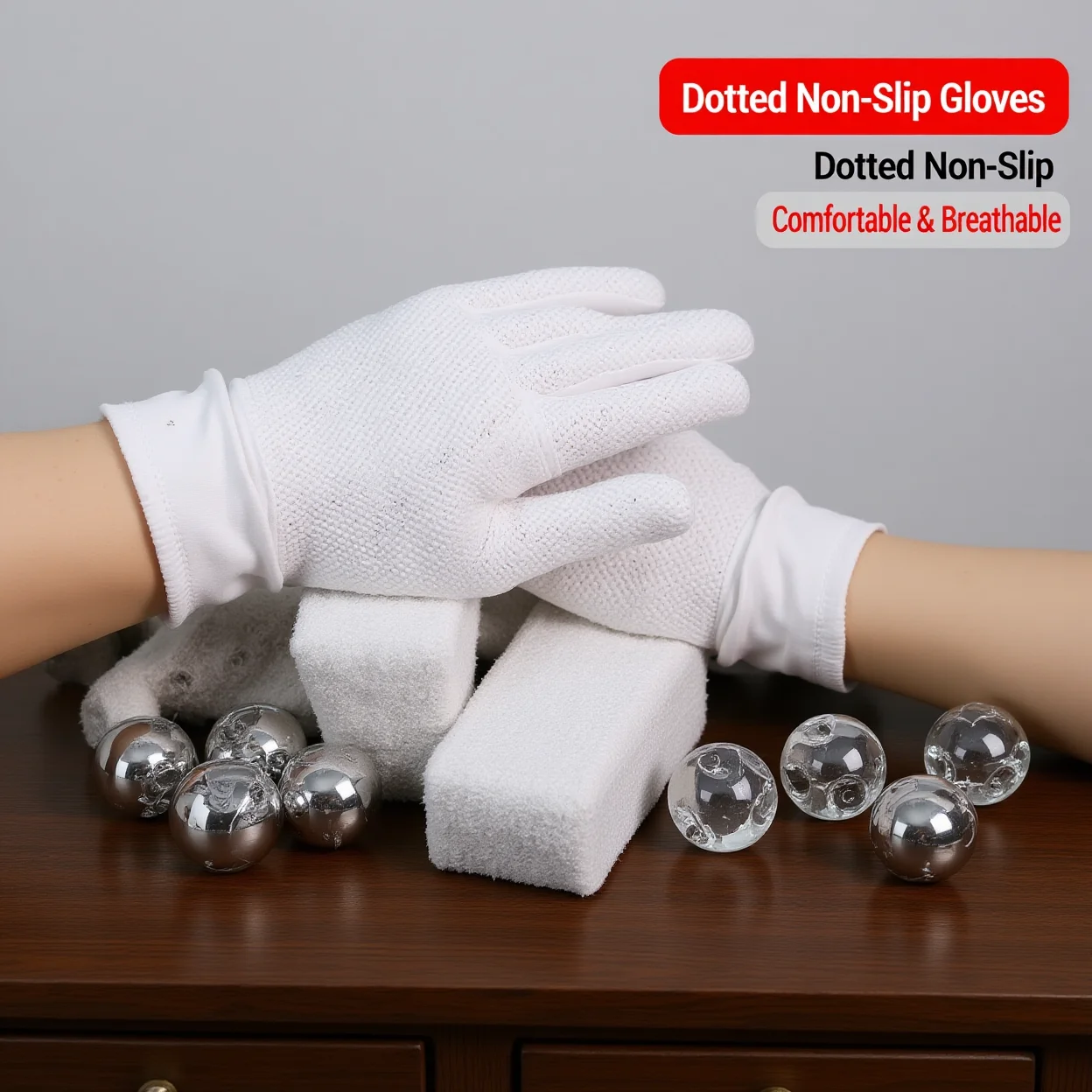 Dotted Non-Slip Gloves Lightweight Driving Gloves Breathable Elastic Gloves Non-Slip For Driving Security Duty Labor Work