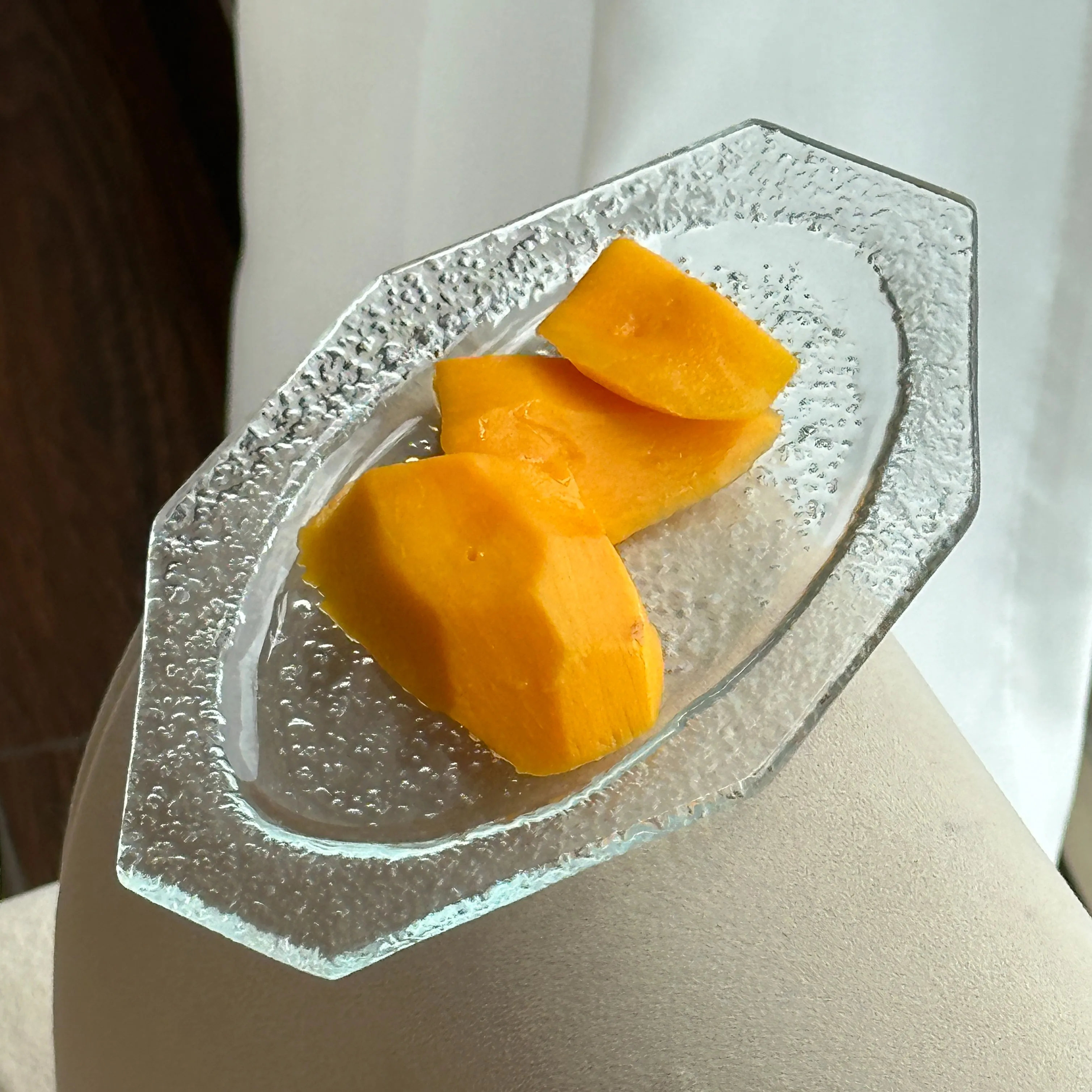 

Handmade Bubble Glass Octagonal Plate Japanese Retro Polygon Glass Plate Dim Sum Fruit Dessert Plate Jewelry Storage