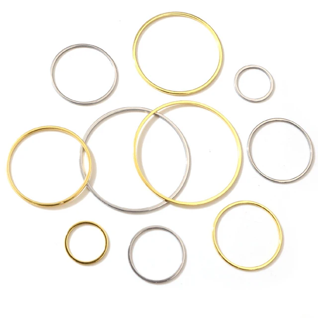 20 sztuk 15/20/25/30/35/40mm 316 ze stali nierdzewnej pozłacane kolczyki pierścienie duże koło ucha drut obręcze wisiorek DIY ocena biżuteria