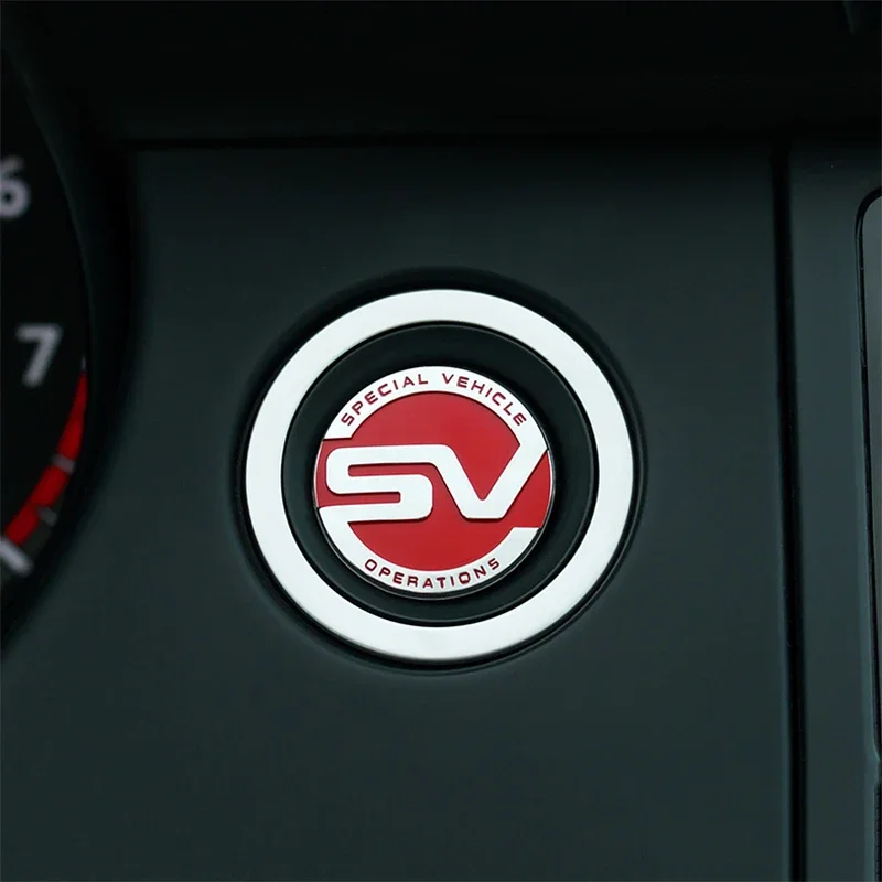 ملصقات زخرفية SVR زر التشغيل لسيارة لاند روفر رينج روفر ديسكفري فيلار إيفوك SVO