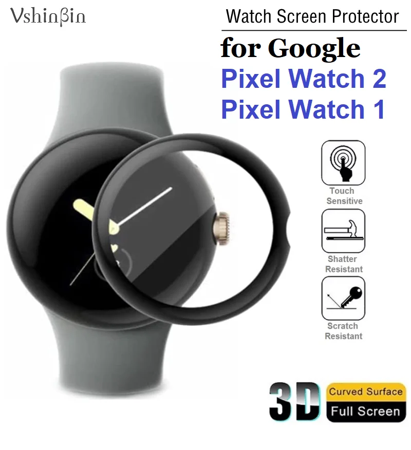 100 шт. 3D мягкая защитная пленка для экрана Google Pixel Watch 2/1 Smartwatch PMMA Full Cover HD прозрачная защитная пленка с защитой от царапин