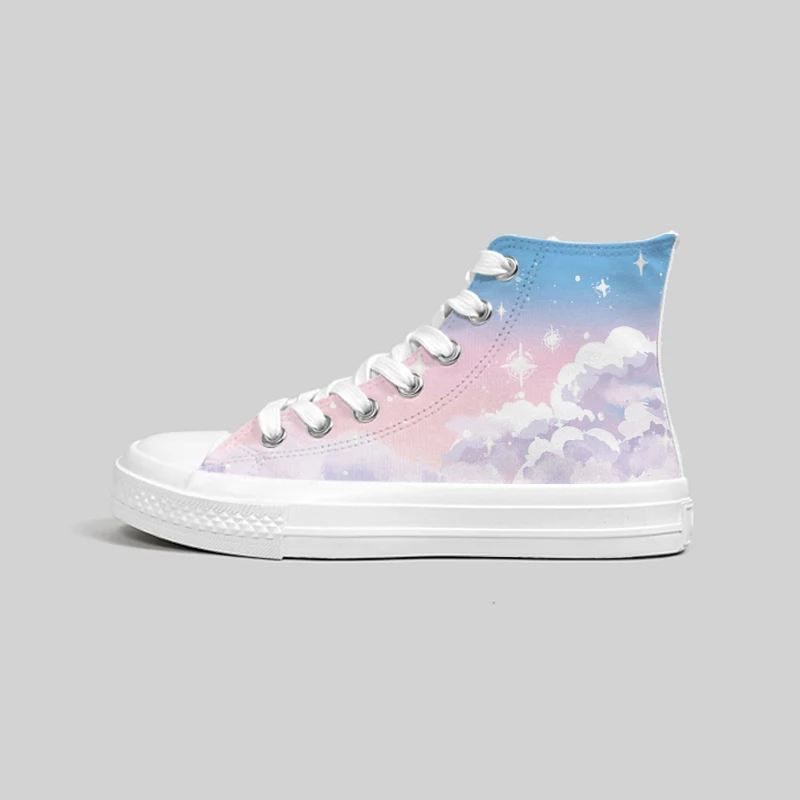 Amy and Michael Trendy Designers Sneakers for Women Lovely Girls Students Starry Sky Hand Painted Canvas Shoes Tennis Female