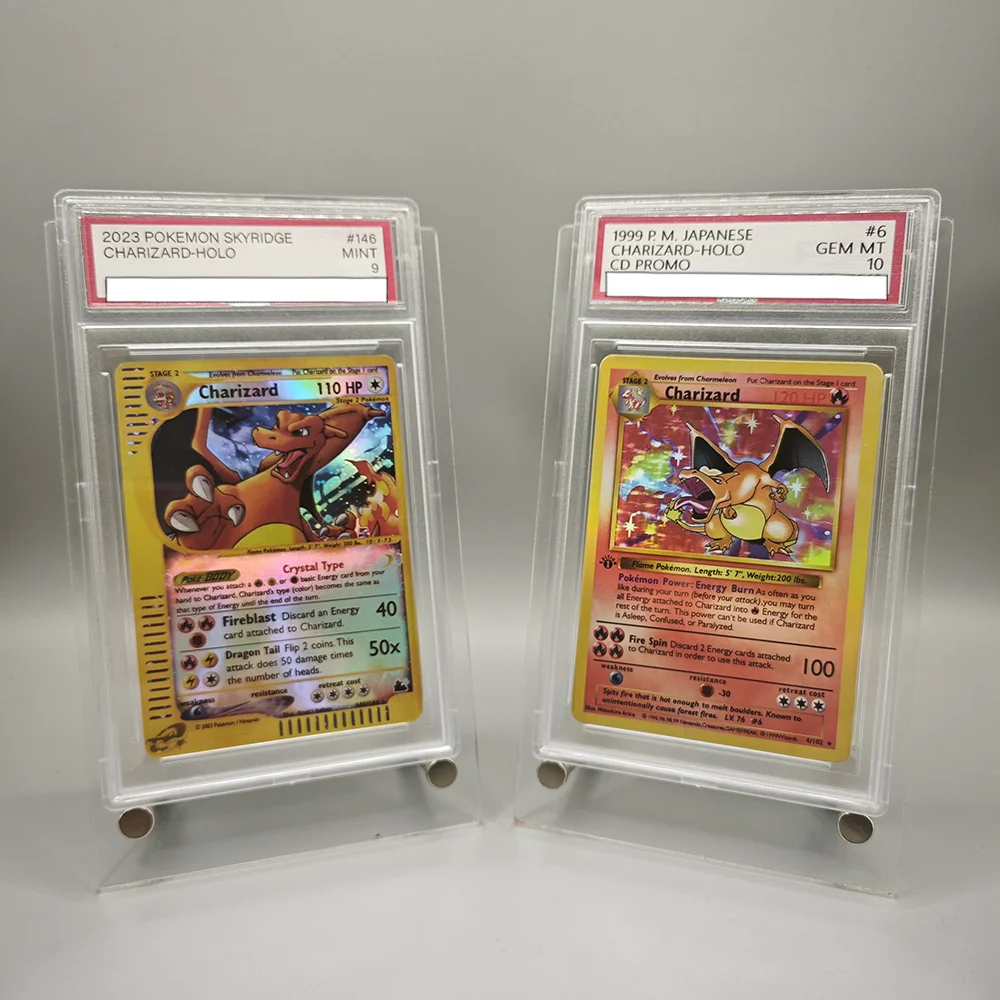 

Pocket Monsters DIY 1999 PTCG GAME EDITION CHARIZARD-HOLO Collection Card 10Points Rating Card Anime Game Card Gift Toy