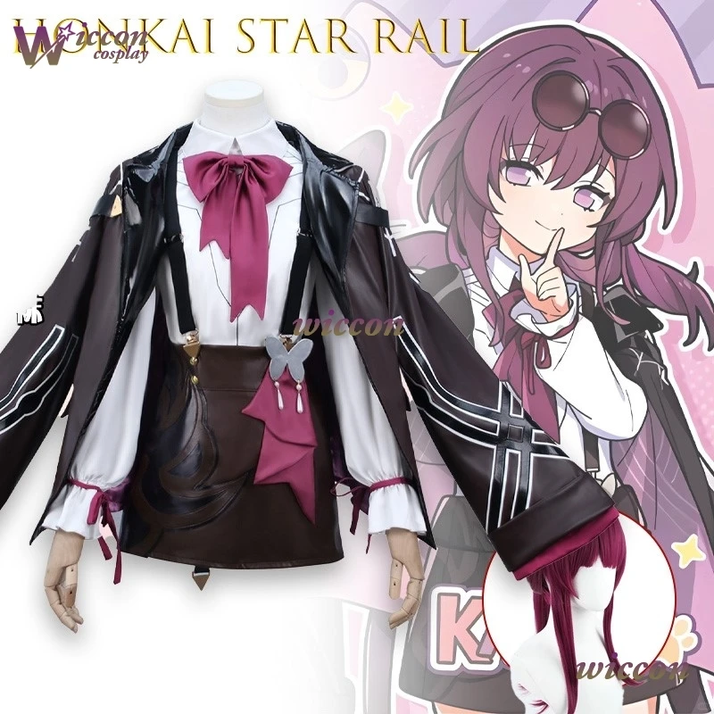 Moe ‌ ‌ ‌ ‌ Honkai Star Rail Kafka Little Cat Series Disfraz de Cosplay conjunto completo Disfraz disfraz de Halloween Mujer