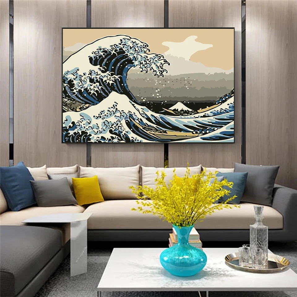 Van Gogh 5d Diamond Painting Kit Starry Night Full Diamond Mosaic Embroidery Kanagawa Wave Ukiyoe Famous Painting Home Decor