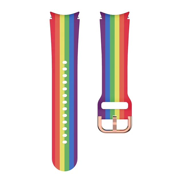 20mm Printed Silicone Strap For Samsung Galaxy 4 5 6 40mm 44mm 5 Pro 45mm Bracelet Watchband Watch 4 6 Classic 47mm 46mm Correa