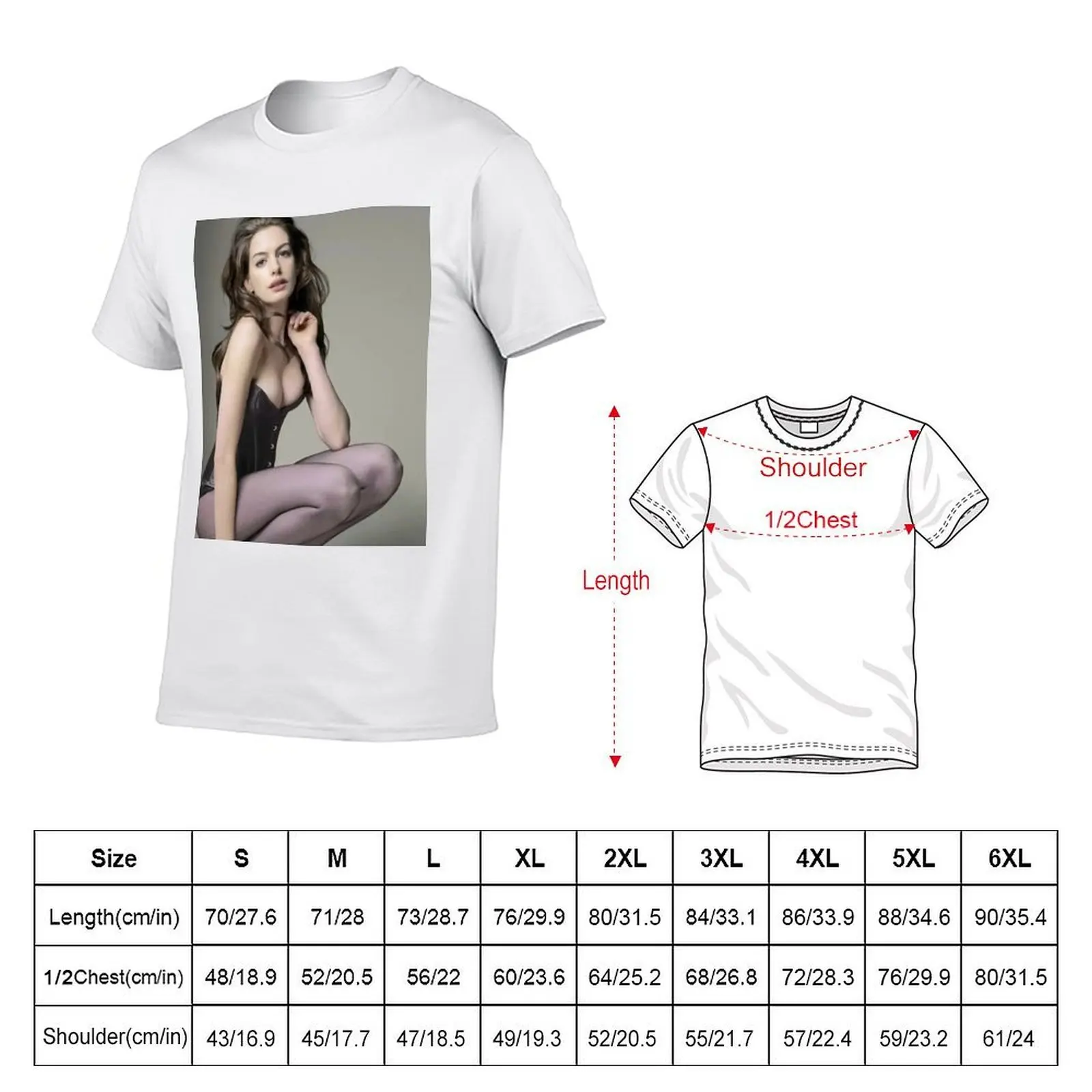 anne hathaway sexy T-Shirt man graphic t shirt mens graphic t shirts T-Shirt