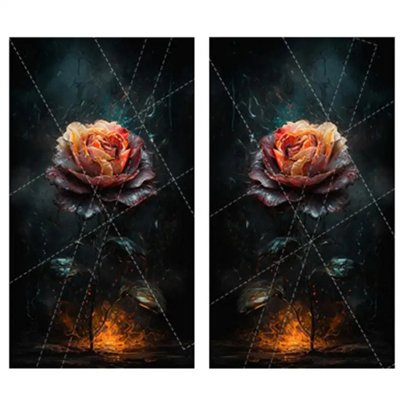 

B Pillar Decal Pillar Roses Stickers For Cars 2X Car Center Pillar Stickers For Car Window Door Elegant Flower Sticker Decal