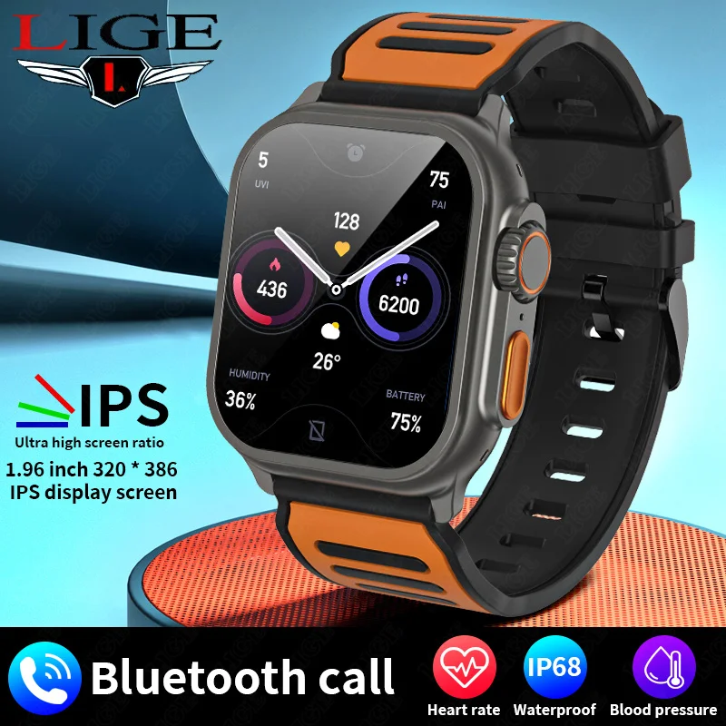 

New Luxury Military Smart Watch Men Health Monitor HD BT Call Fitness Clock Sports Waterproof Smartwatch for Women Android 2026