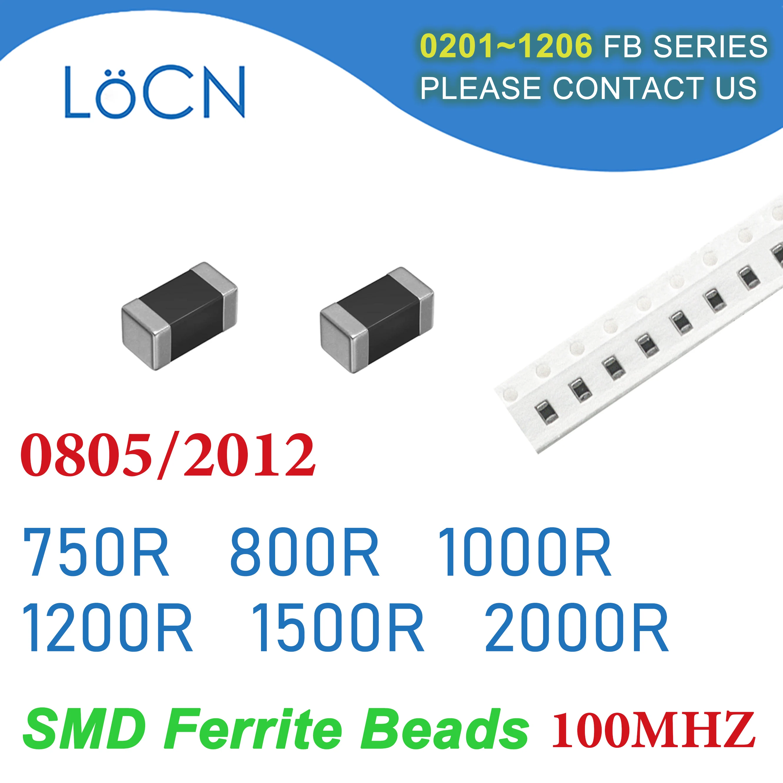 4000 шт. 0805/2012 100 МГц SMD ферритовые бусины 750R 800R 1000R 1200R 1500R 2000R чип индуктор многослойный 25% высокое качество