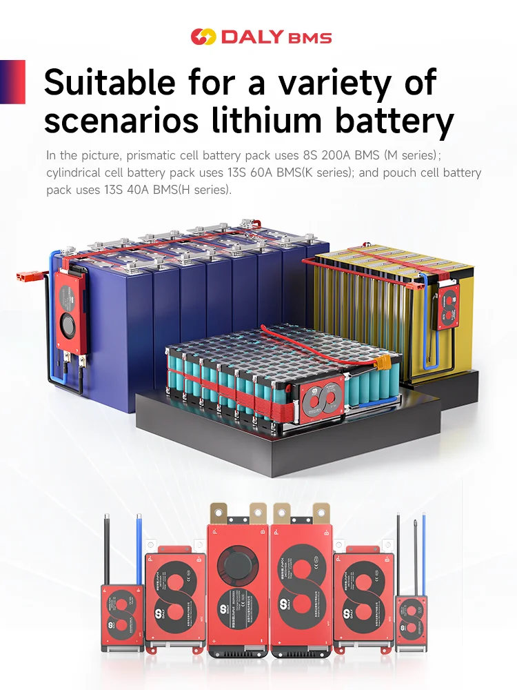 Daly BMS 리튬 배터리 밸런서 포함, 6s bms 18650 배터리, 24V, NTC NMC 리튬 이온, 20A, 30A, 40A, 60A, 80A, 100A, 150A, 200A