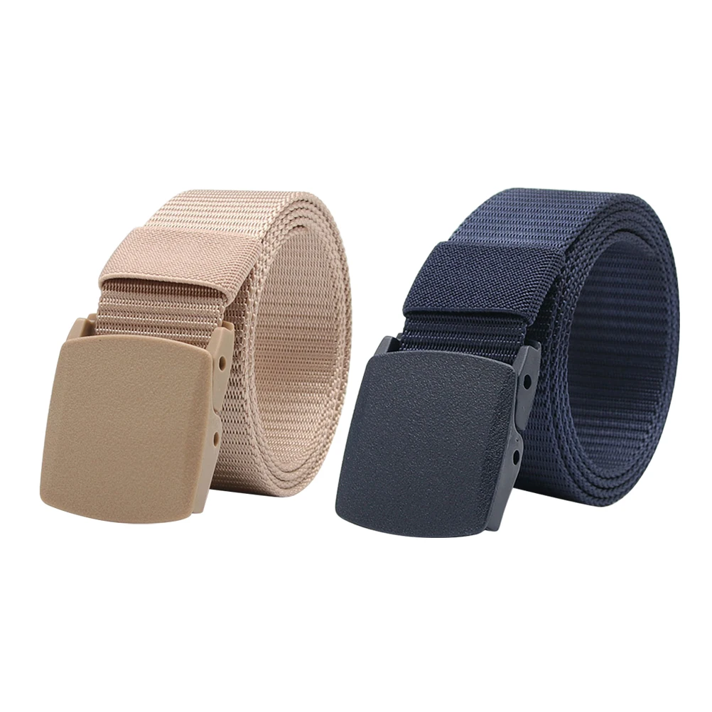 

2 pcs Canvas Waist Belt Exploration Outdoor Training Automatic Buckle Men Premium Material Tear Resistant Durable