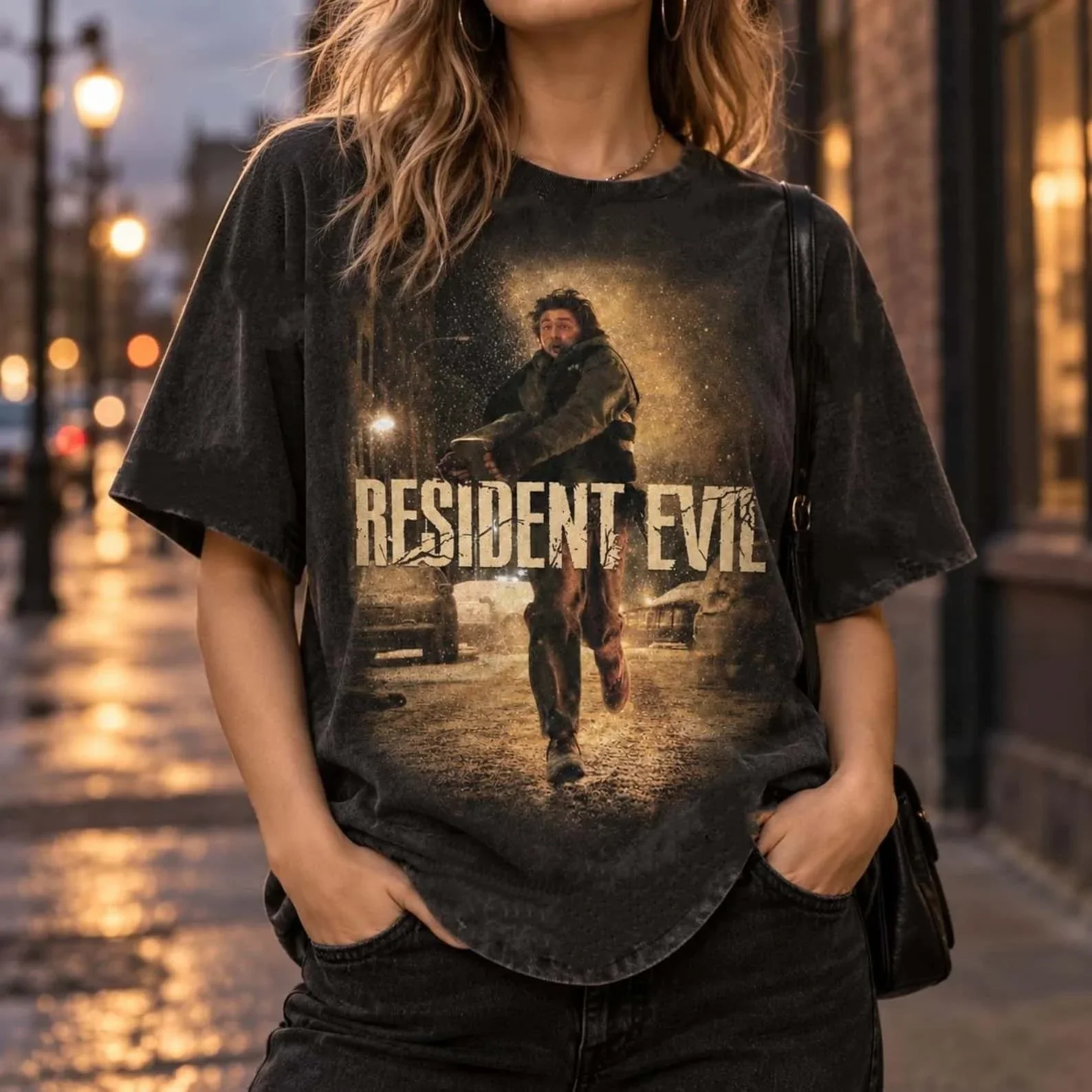 Resident Evil 2026 Zach Cregger Austin Abrams Horror Movie T Shirt 100% Cotton Oversized Vintage Short Sleeve Tee Unisex