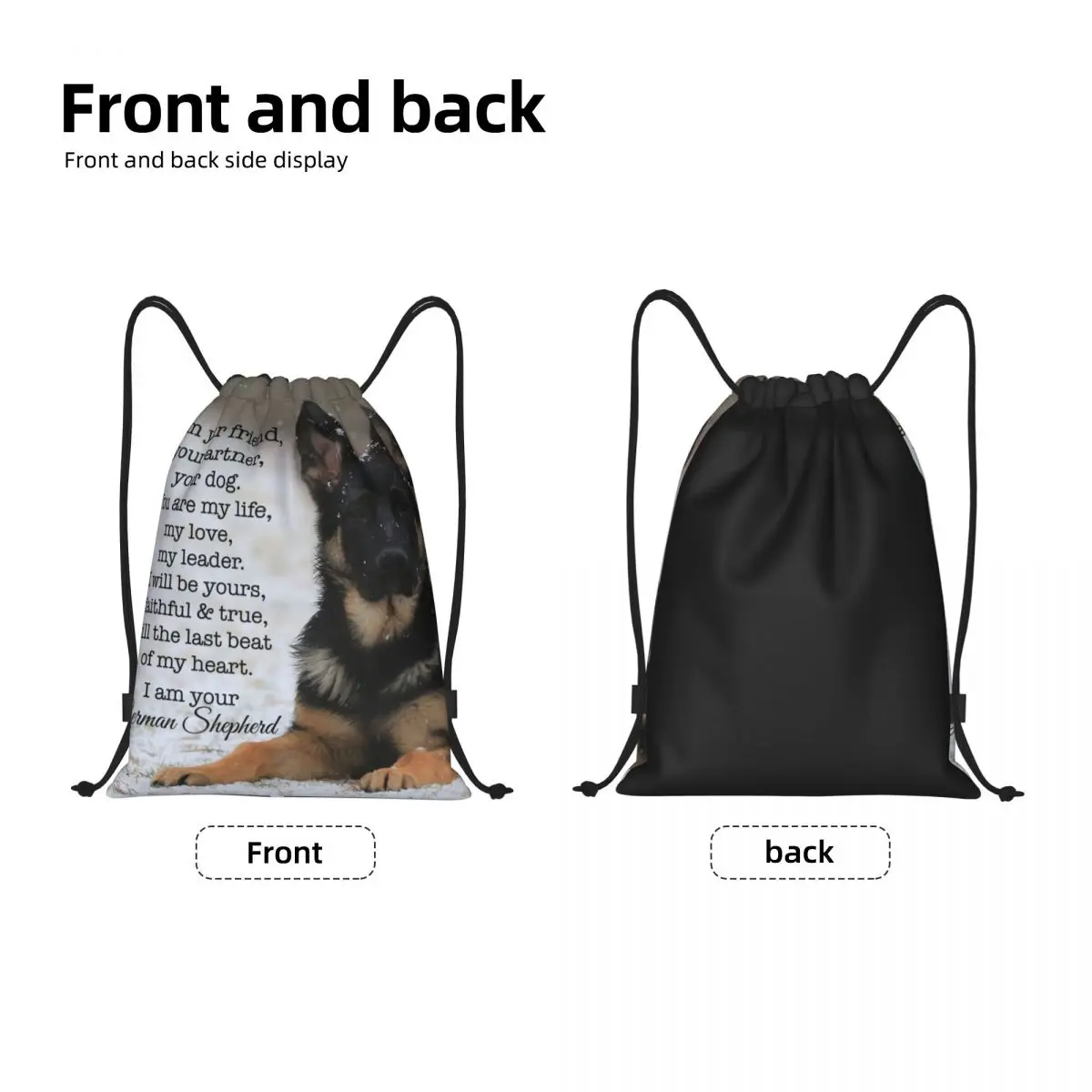 Custom I Am Your German Shepherd Drawstring Bags for Shopping Yoga Backpacks Men Women Dog Lover Sports Gym Sackpack