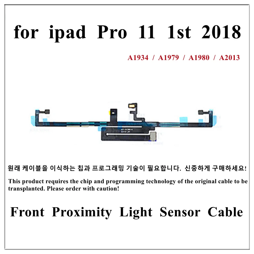 Front Face ID Proximidade Light Sensor, Cabo Flex, substituição para iPad Pro 11, 1, 2, 12.9 Polegada, 3, 4, 5, 2018, 2020, 2021, 2022