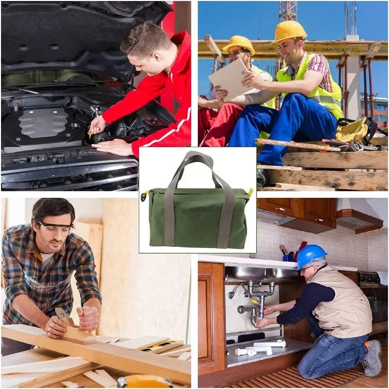 Maintenance Tool Bag Large Capacity Portable Strong Durable Water Proof Multifunctional Storage Portable Canvas Tool Bag 1PC