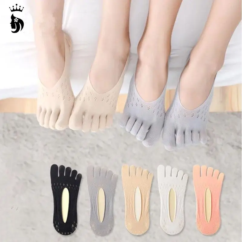 1/3Pairs Summer Invisible Boat Socks Women Non-Slip Socks For Ice Silk Thin Socks Non-slip Socks And High Heels Ice Silk Thin