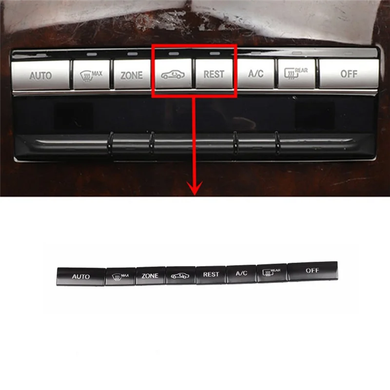 

8 Pcs Car Console Air Conditioning Buttons Decoration Cover Trim For Benz E Class W212 C207 2009-2015 Car Parts