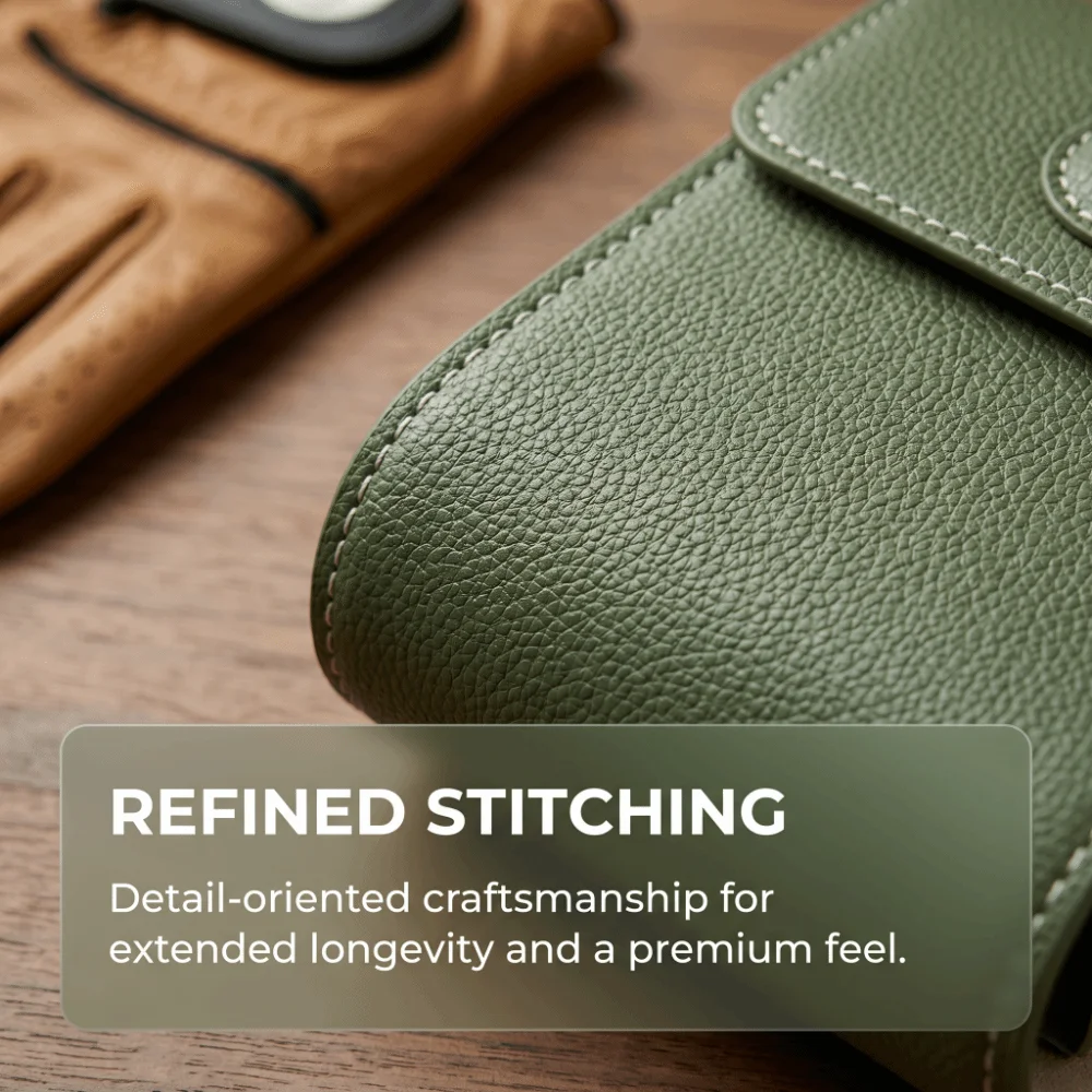 PU Leather Golf Rangefinder Case Portable Compact Range Finder Carry Bag Durable Green Golf Rangefinder Carrying Bag