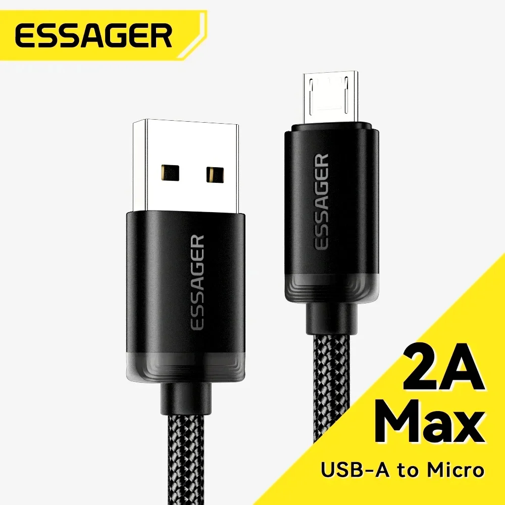 Essager Micro USB Cable Fast Charging Data Cable For Xiaomi Realme Huawei OPPO Samsung Mobile Phone Charger Cord  USB Micro Wire