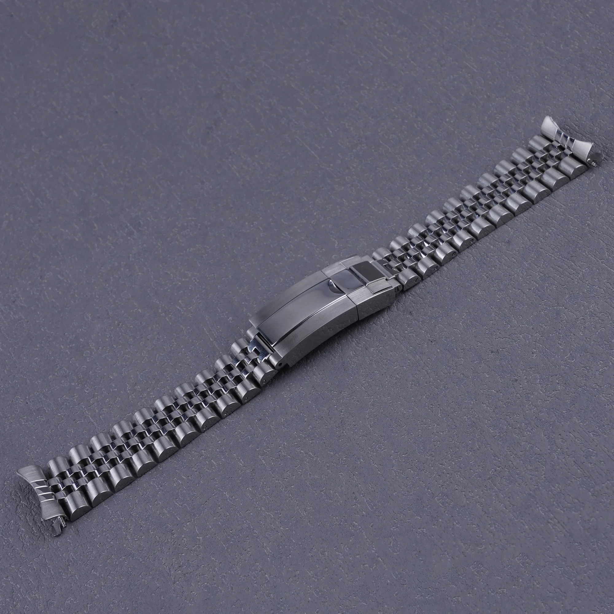 Correa de reloj Jubilee de 20 mm para Citizen NY0040, brazalete de acero inoxidable con extremos curvos y huecos, correa de dos tonos con detalles dorados en la parte central.