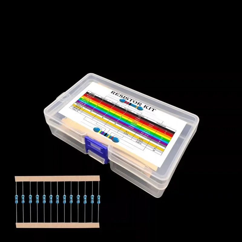 

30 Values 1/4W 1% Metal Film Resistors 10R-1M 20 Pieces Each Total 600 Pieces Resistor Kit with Box