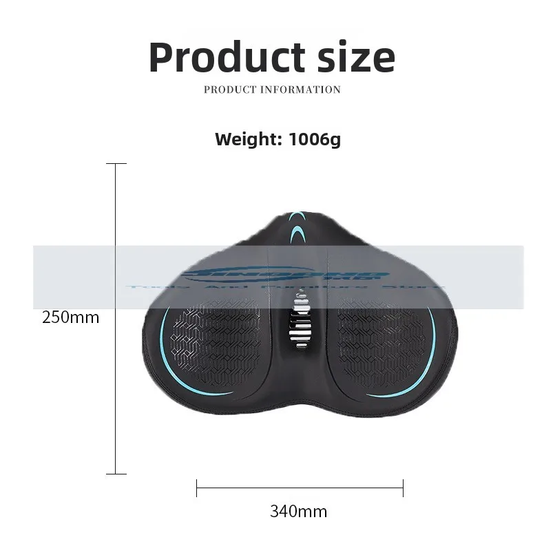 

Through-hole no-nose seat cushion, anti-butt pain, enlarged and widened cycling seat, spinning bicycle road bike saddle