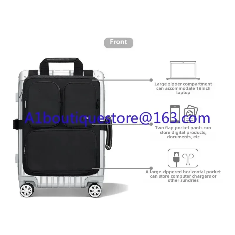 Suitcase Additional bag Large capacity boarding case hanging bag Foldable external storage bag tie