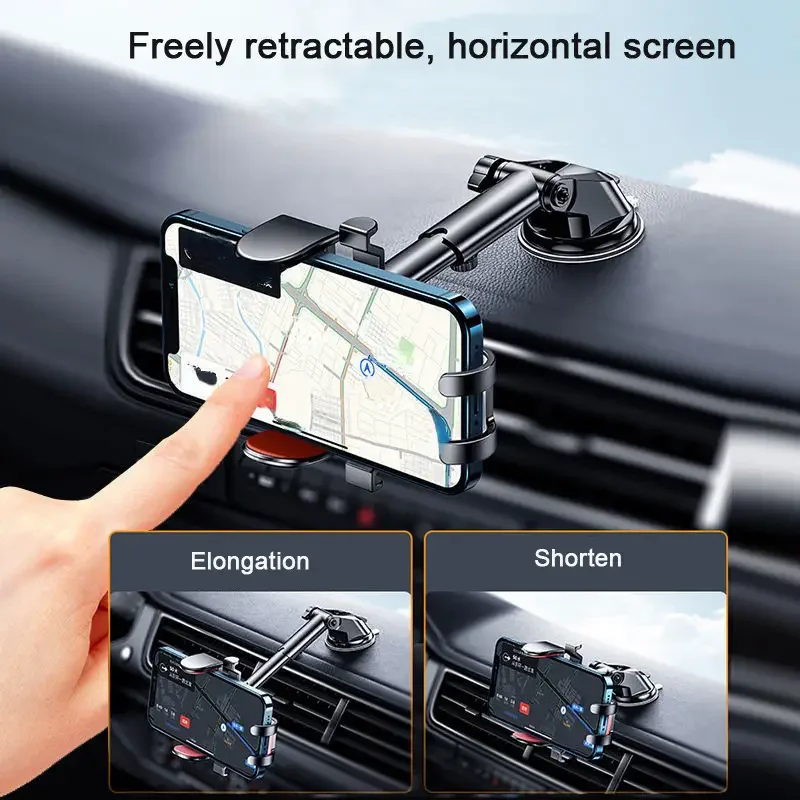 Car Suction Cup Phone Holder, Car Air Vent Mounting Bracket, Car GPS Navigation Stand Rack For All Mobile Phones