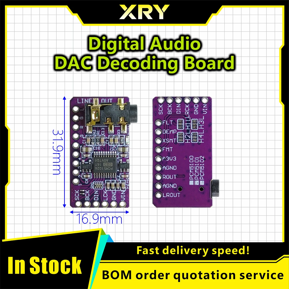 �y�Z�[�����zInterfaz I2S PCM5102A DAC�A�f�R�[�_�[ GY-PCM5102 I2S�ARaspberry Pi �p�v���[���[ ���W���[���ApHAT �t�H�[�}�b�g �{�[�h�Ad �{�[�h