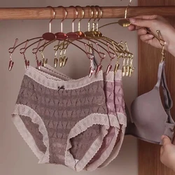 Cintre en métal doré pour sous-vêtements, soutien-gorge, Everthespin, cintres à pince pour culottes, vêtements non aldes, séchage, rangement pour garde-robe, organisateur, T1, 10 pièces