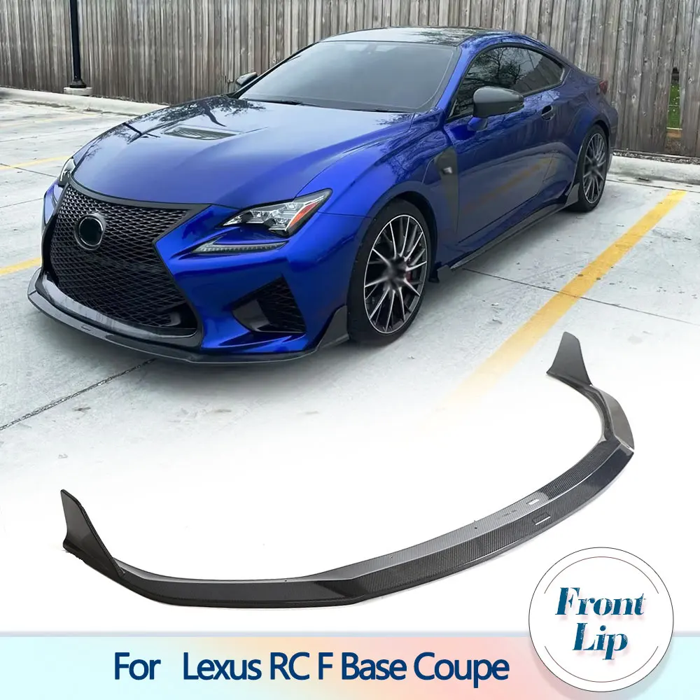 Carbon Fiber Car Front Bumper Lip Spoiler for Lexus RC F Base Coupe 2-Door 2015-2018 Racing Front Lip Chin Apron Guard