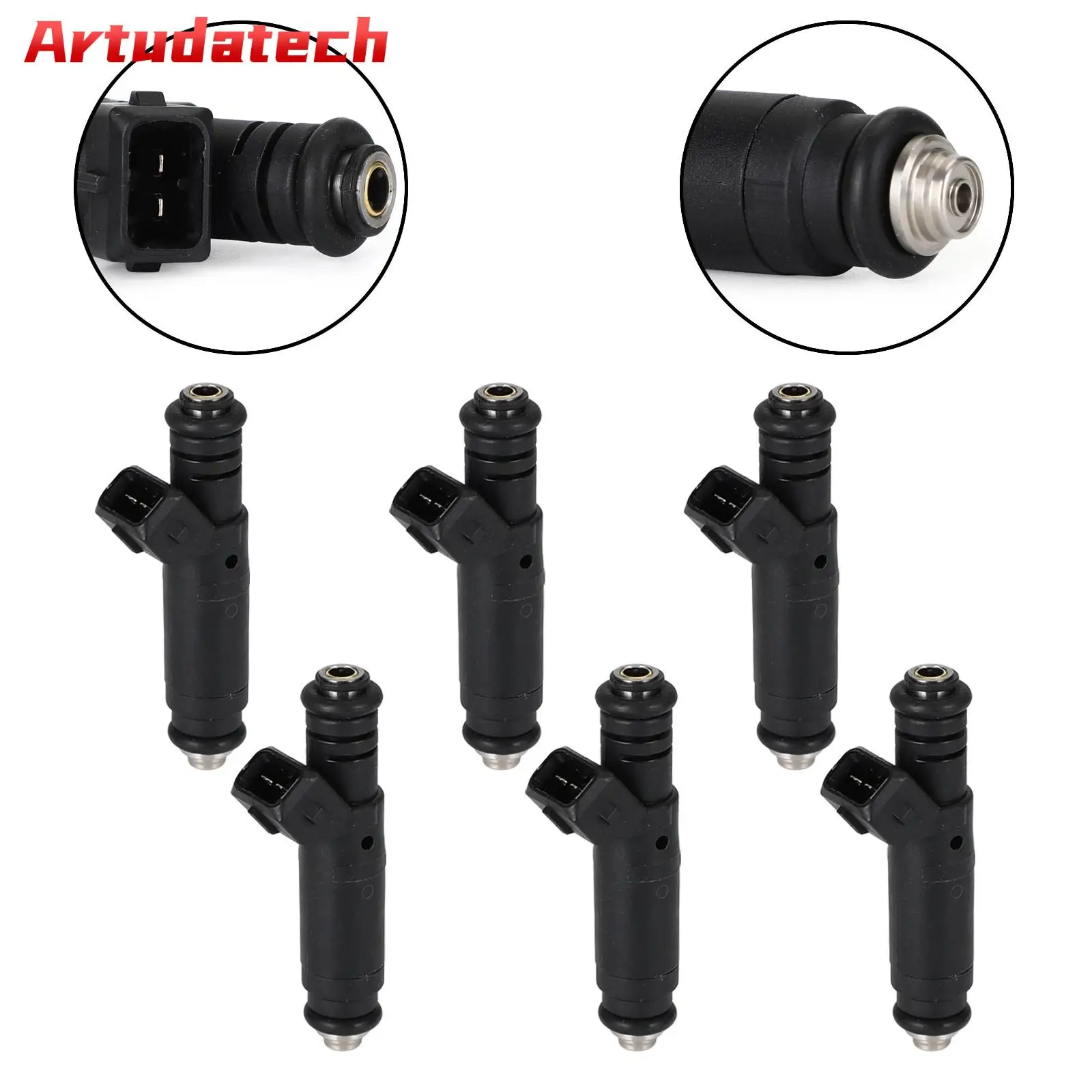 Artudatech 6pcs Fuel Injectors 60LB 630cc Fit For Siemens Deka VW Audi GM AGU EV1 FI114961 Car Accessories