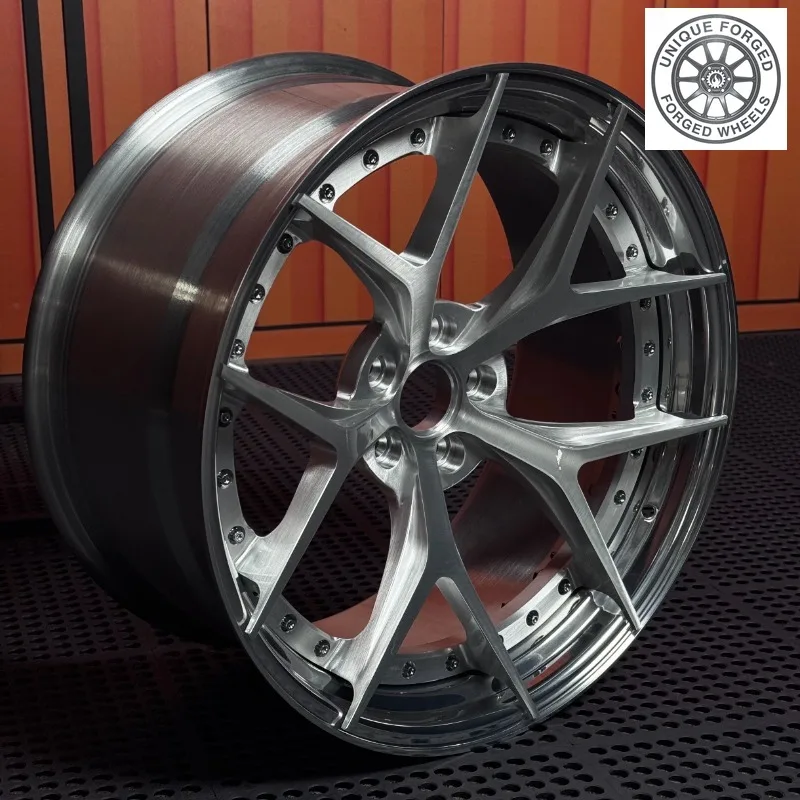 26 Style Custom Deep Concave 2 Piece 5x114.3 5x112 5x120 18‑22 Inch Alloy Brushed Forged Wheels For Mercedes Benz For BMW For Po