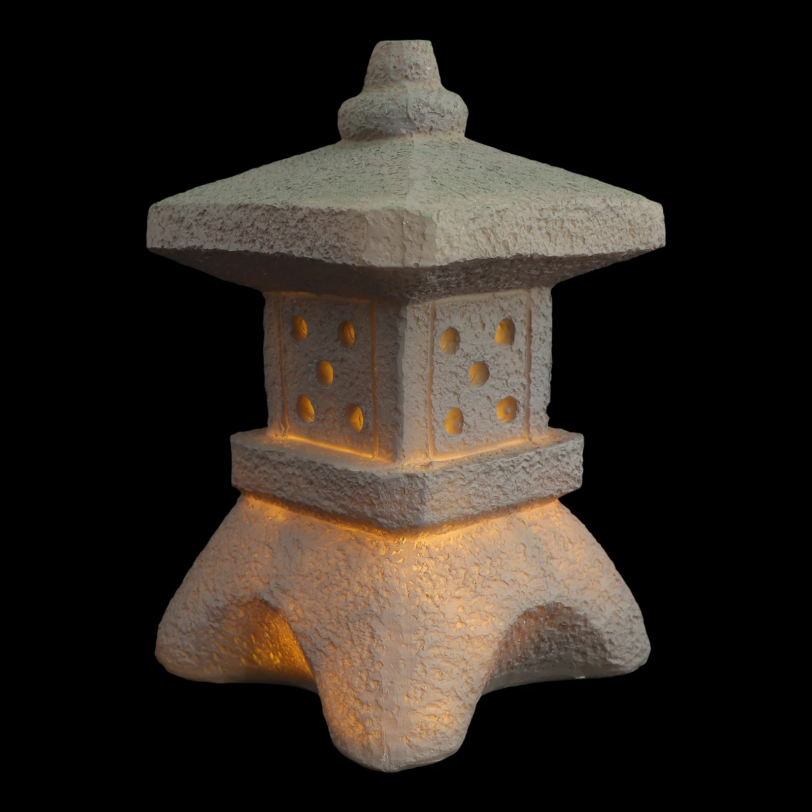 

Solar Stone Pagoda Lamp Resin Garden Lantern Decor Outdoor Solar Lights Courtyard Adornment Durable Design Premium Material